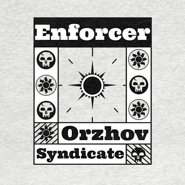 Orzhov Syndicate | Enforcer | MTG Guild Black & White on Grey Design by ChristophZombie